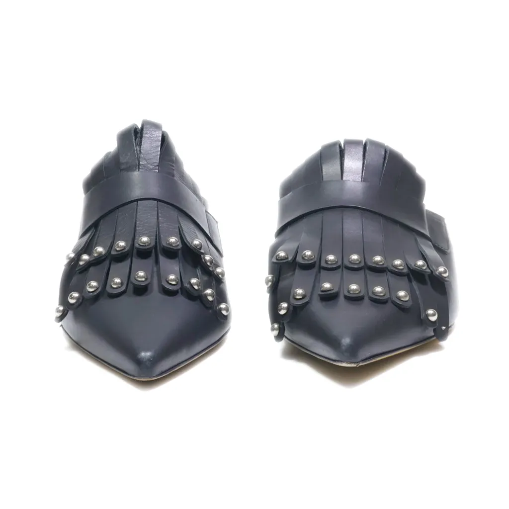 Angelo Bervicato Mules Leather Black Colour For Women