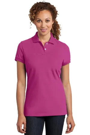 DISCONTINUED  District Made ®  Ladies Stretch Pique Polo. DM425