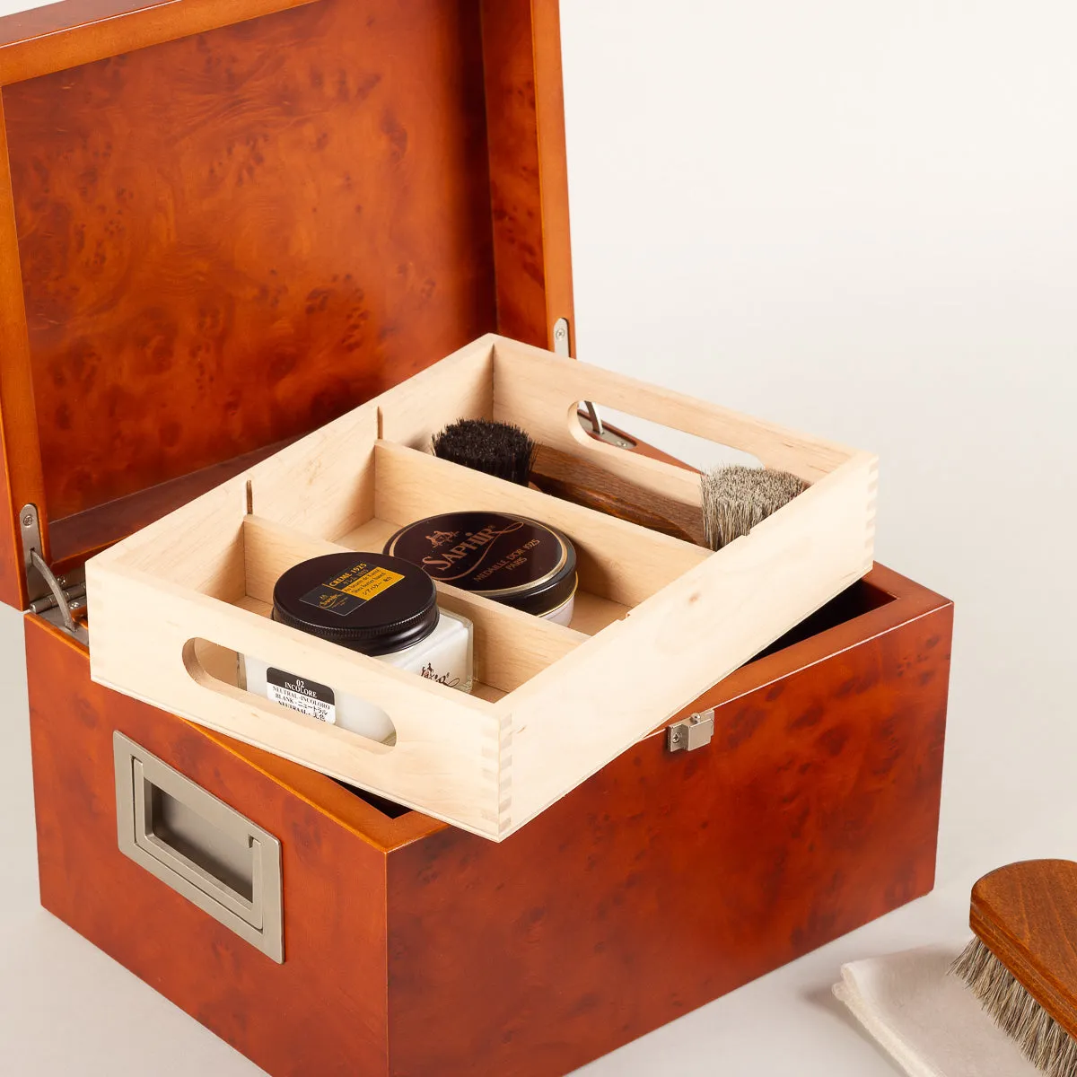 Shoe care valet Saphir - burlwood
