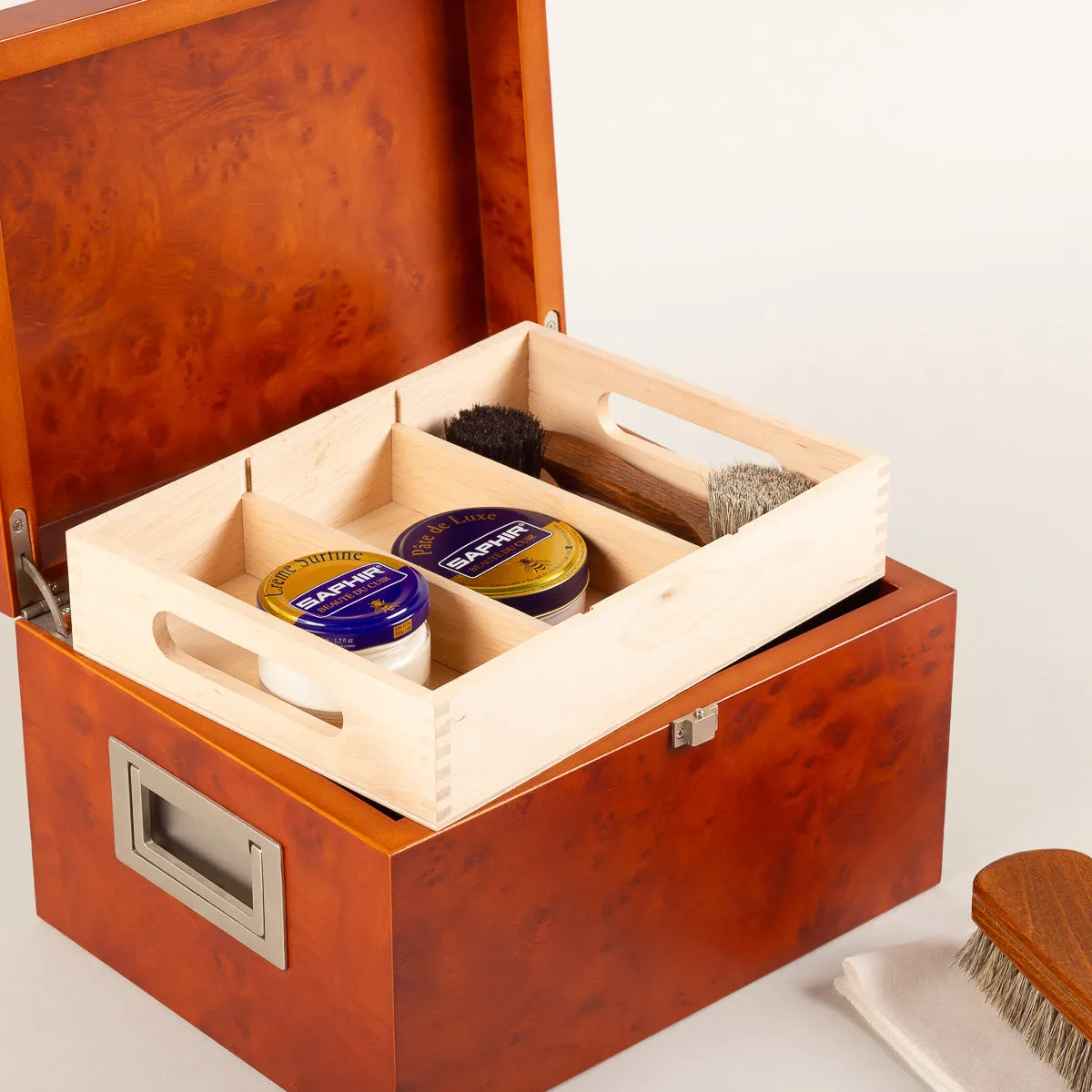 Shoe care valet Saphir - burlwood