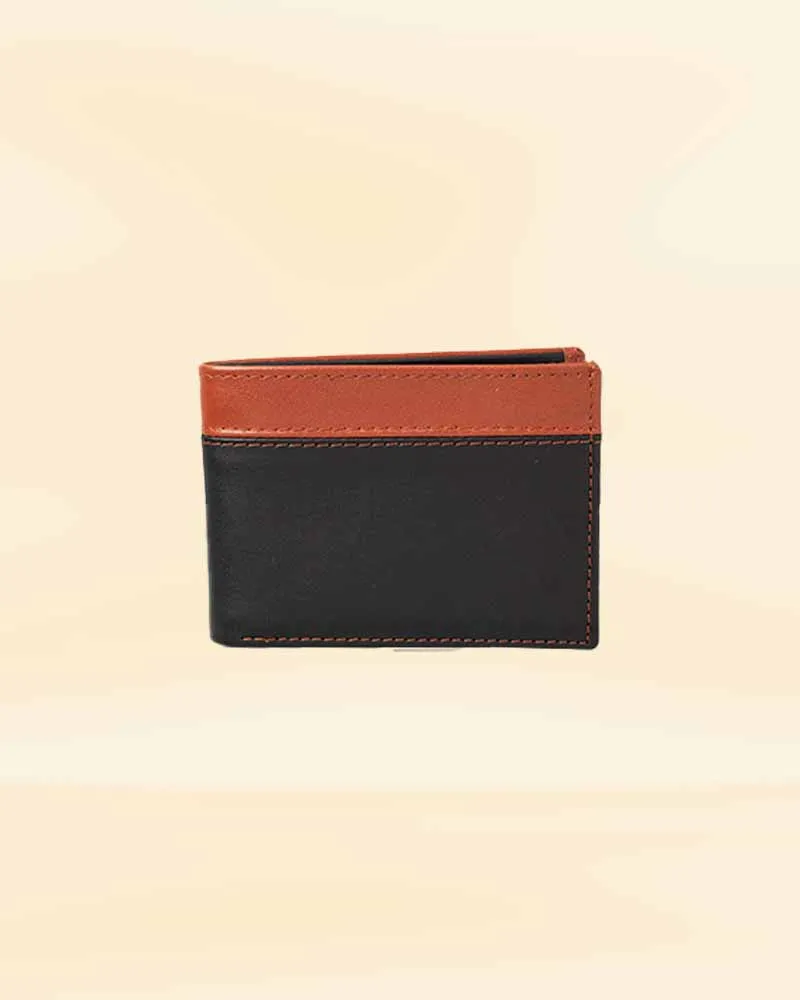 Stylish Black-Tan Leather Wallet