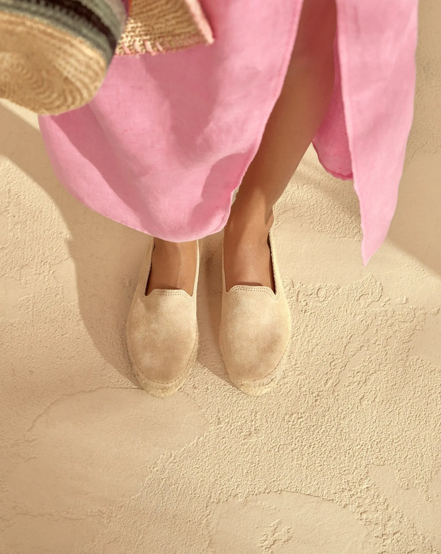 Suede Double Sole Espadrilles - K11D0 - Hamptons Champagne Beige