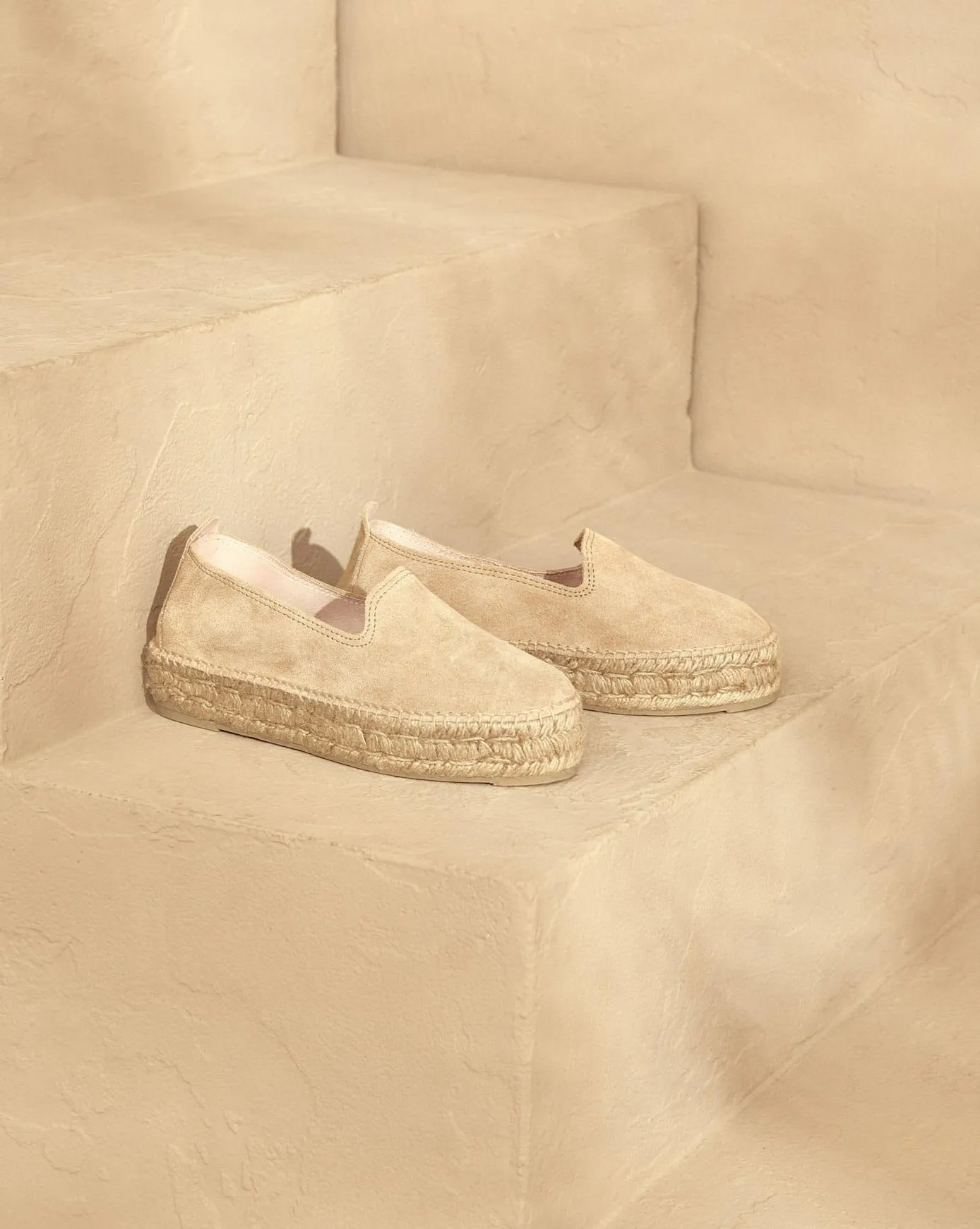Suede Double Sole Espadrilles - K11D0 - Hamptons Champagne Beige